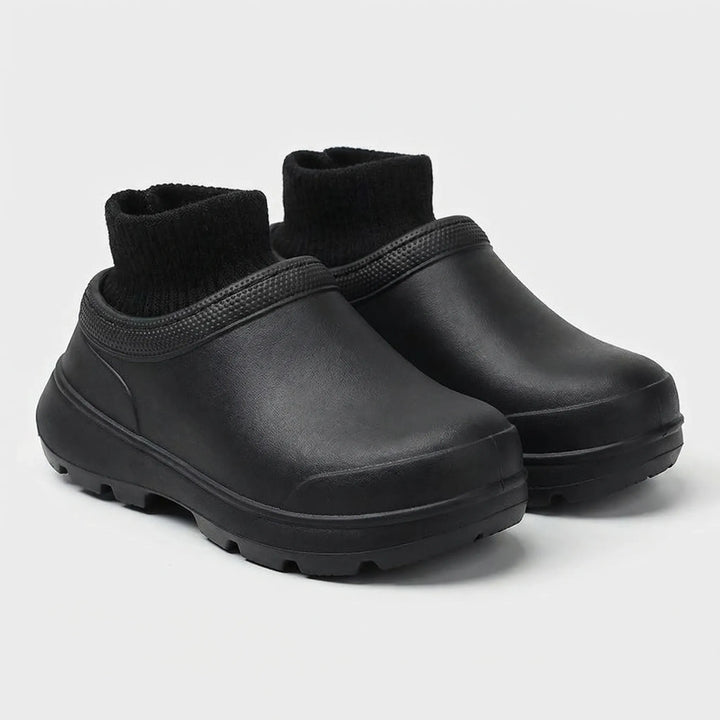 Madeline | Women's Slip-On Clog with Knit Ankle Cuff