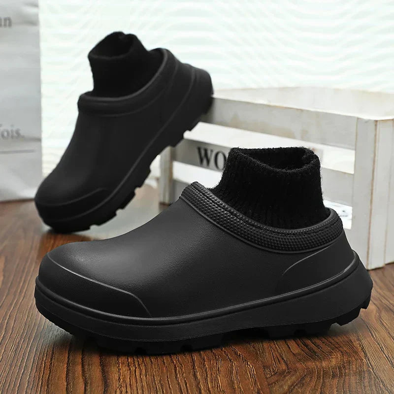 Madeline | Women's Slip-On Clog with Knit Ankle Cuff