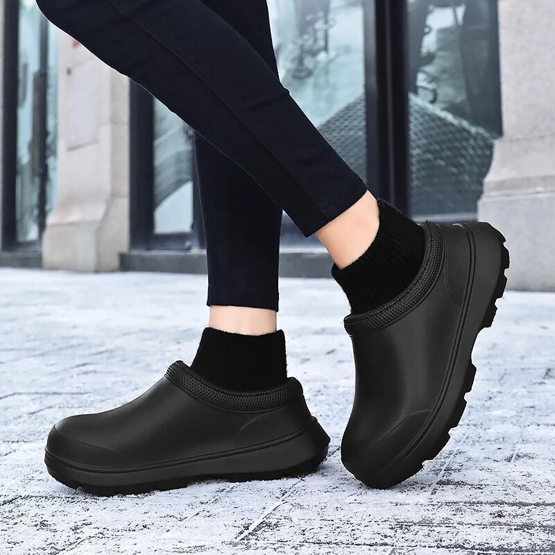 Madeline | Women's Slip-On Clog with Knit Ankle Cuff