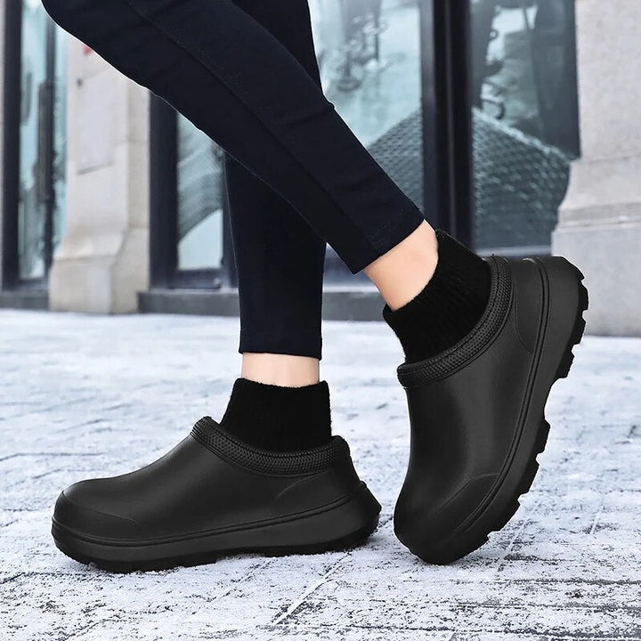 Madeline | Women's Slip-On Clog with Knit Ankle Cuff