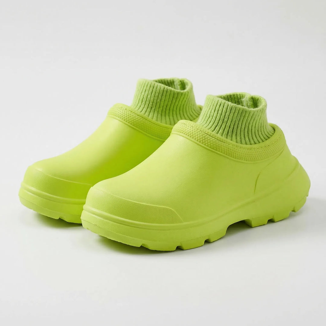 Madeline | Women's Slip-On Clog with Knit Ankle Cuff