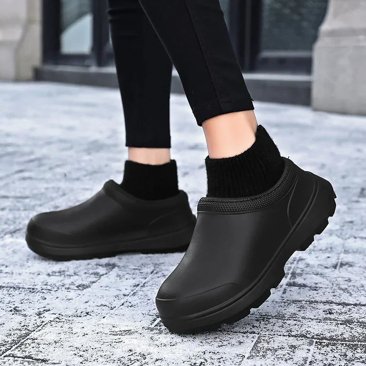 Madeline | Women's Slip-On Clog with Knit Ankle Cuff