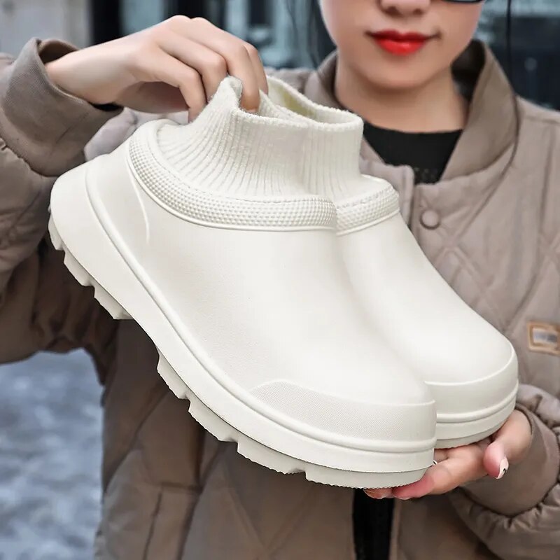Madeline | Women's Slip-On Clog with Knit Ankle Cuff