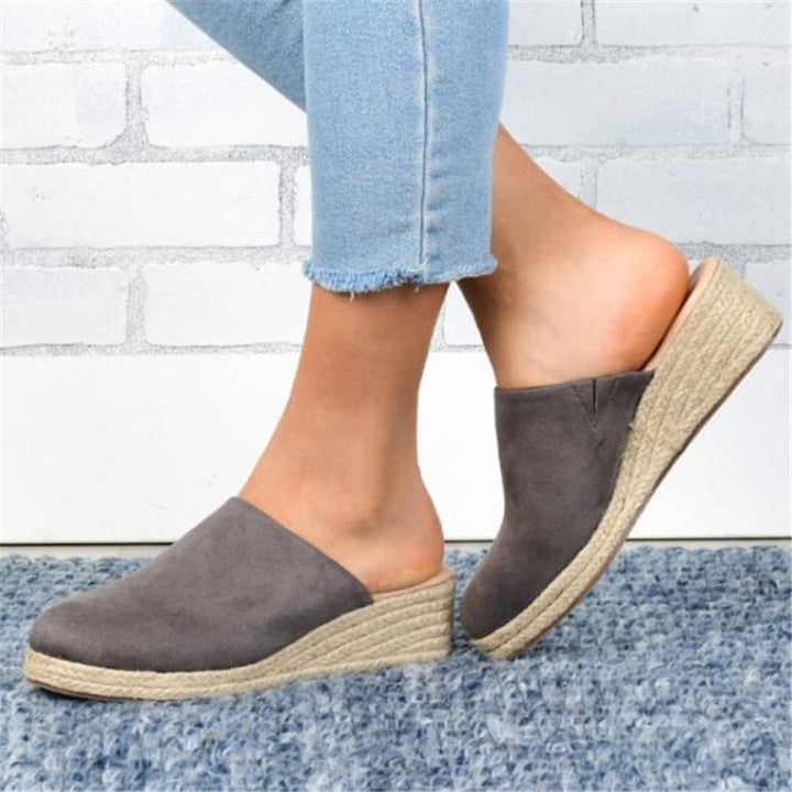 Mary | Women's Slip-On Wedge Mule with Round Toe