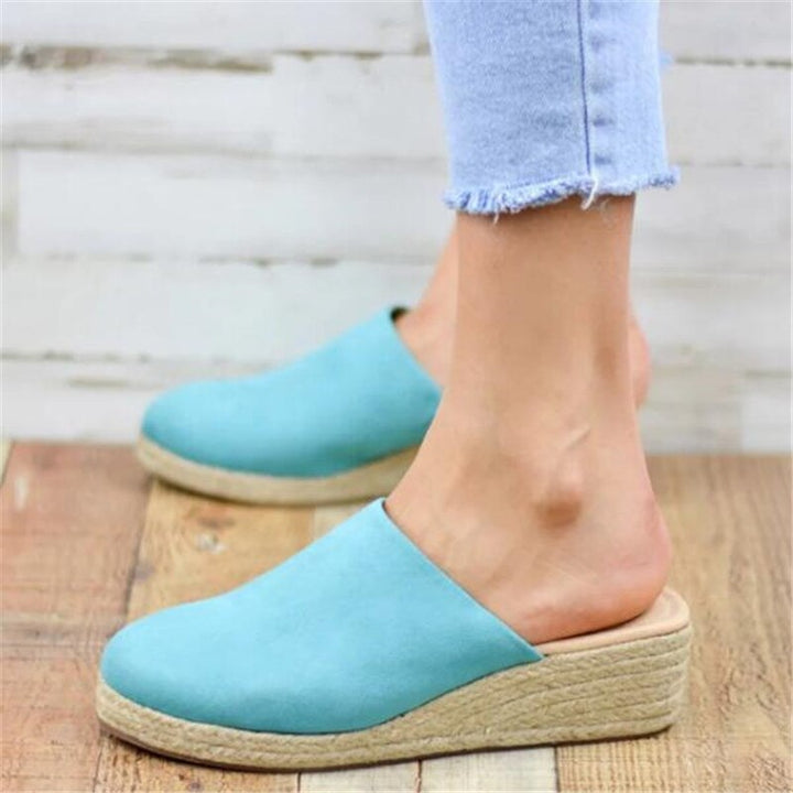 Mary | Women's Slip-On Wedge Mule with Round Toe
