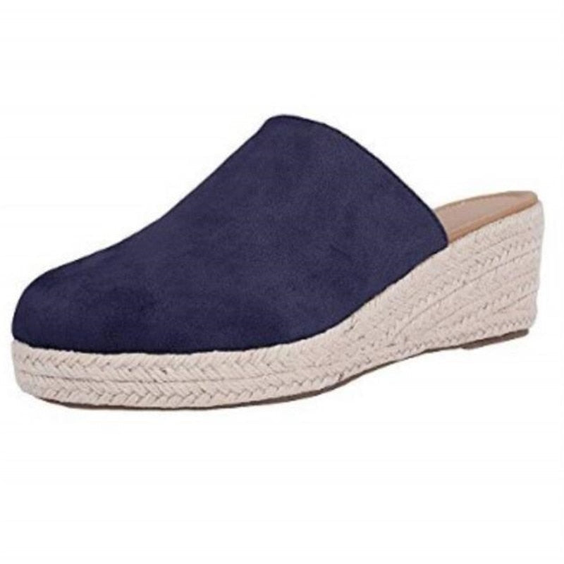 Mary | Women's Slip-On Wedge Mule with Round Toe