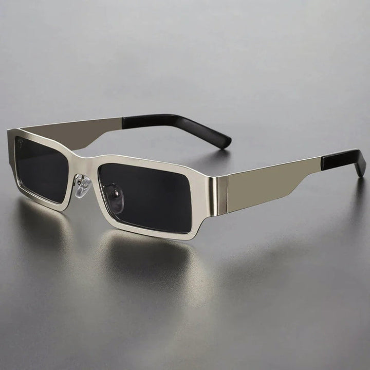 Women's Geometric Metal Frame Sunglasses for Stylish Protection