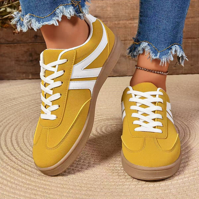 Women's Classic Lace-Up Court Sneakers for Stylish Comfort