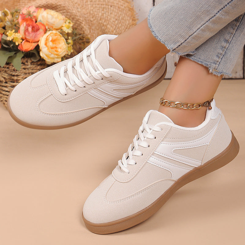 Women's Classic Lace-Up Court Sneakers for Stylish Comfort