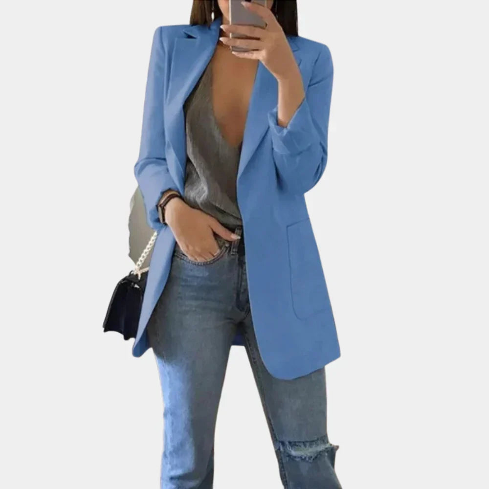 Women's Long Slim Fit Blazer – Timeless Elegance with Modern Style