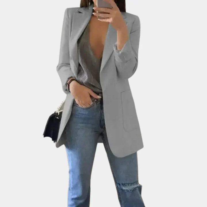 Women's Long Slim Fit Blazer – Timeless Elegance with Modern Style