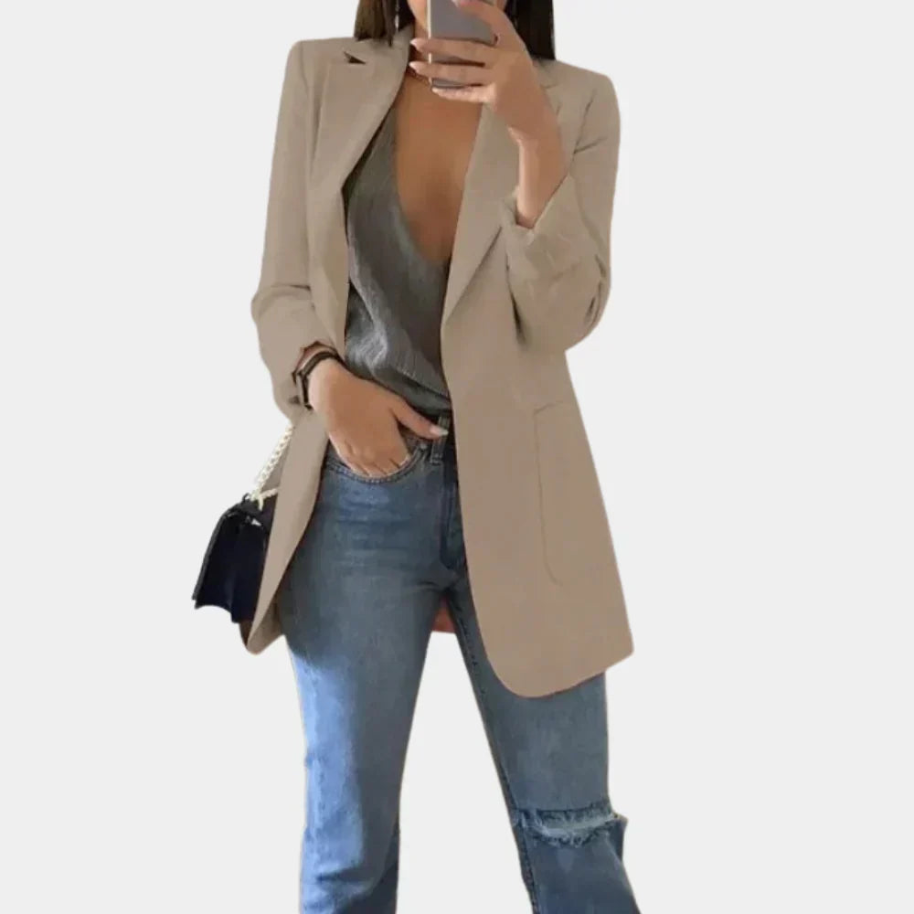 Women's Long Slim Fit Blazer – Timeless Elegance with Modern Style