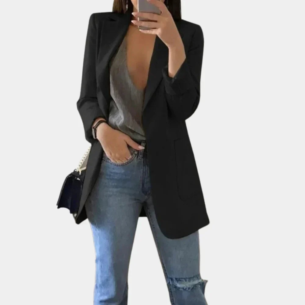 Women's Long Slim Fit Blazer – Timeless Elegance with Modern Style