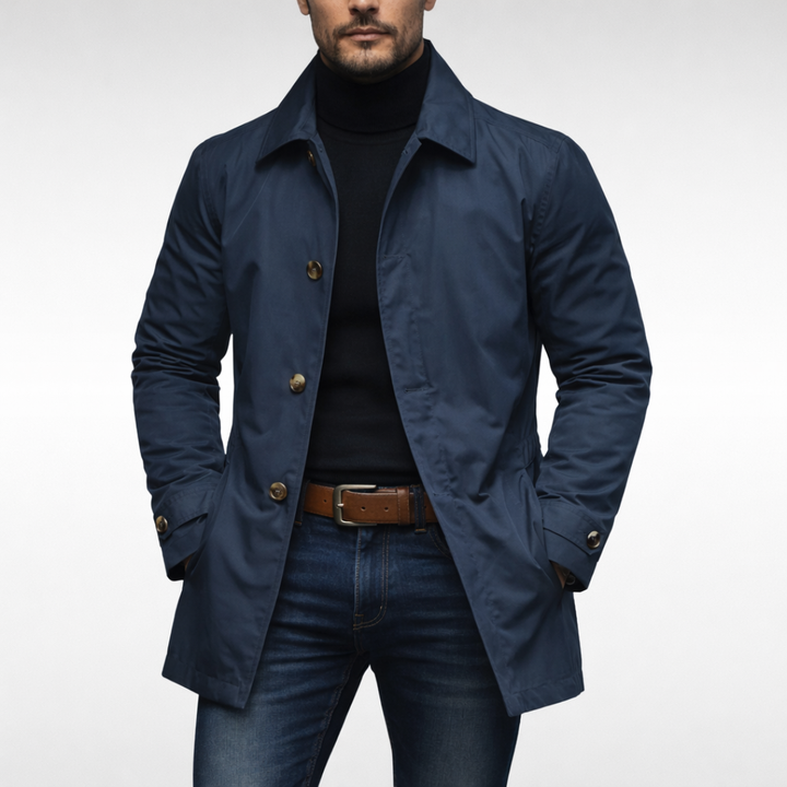 Men's Weather-Resistant Timeless Long Coat