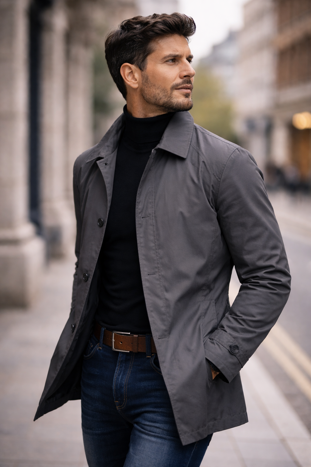 Men's Weather-Resistant Timeless Long Coat