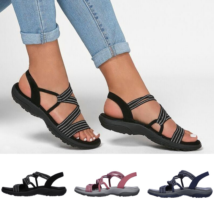 Elizabeth | Women's Supportive Strappy Flat Sandal