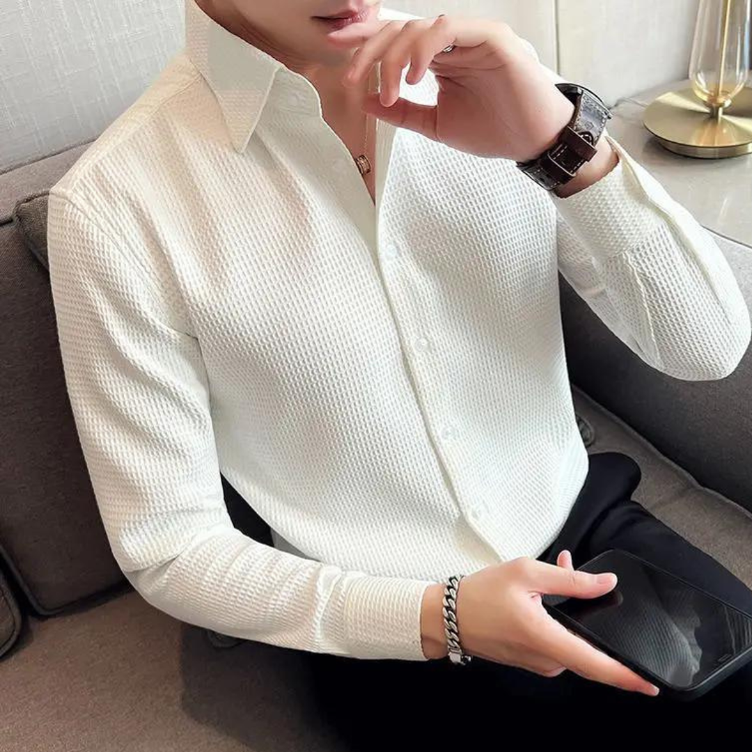 Ralph | Men's Textured Long-Sleeved Button-Up Shirt