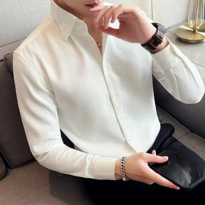 Ralph | Men's Textured Long-Sleeved Button-Up Shirt