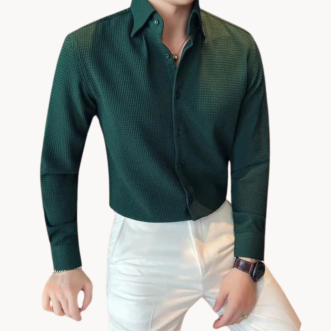 Ralph | Men's Textured Long-Sleeved Button-Up Shirt