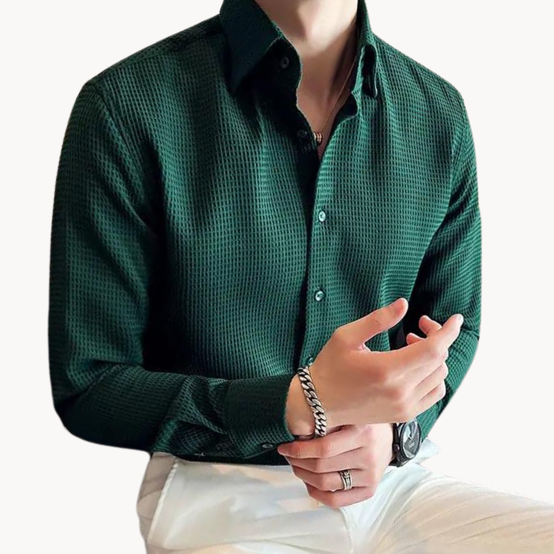 Ralph | Men's Textured Long-Sleeved Button-Up Shirt