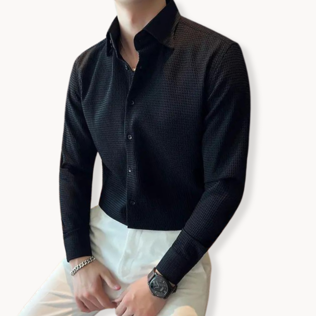 Ralph | Men's Textured Long-Sleeved Button-Up Shirt