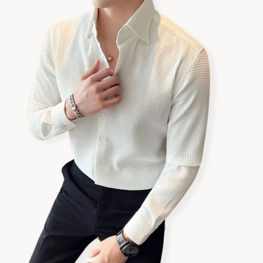 Ralph | Men's Textured Long-Sleeved Button-Up Shirt