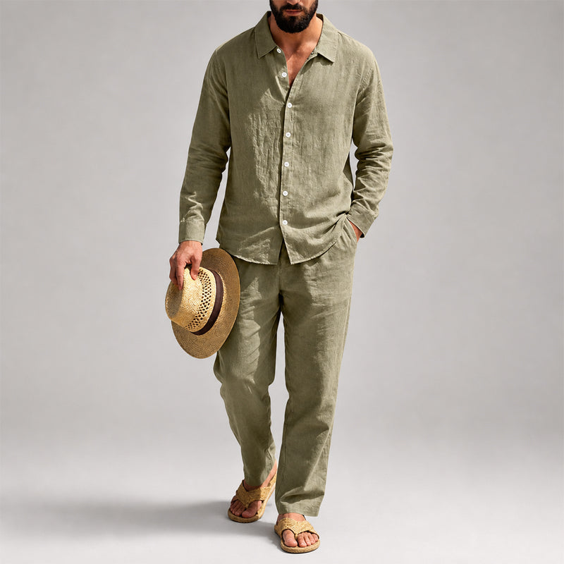 Travis | Men's Lightweight Comfort Fit Shirt and Pants Combo