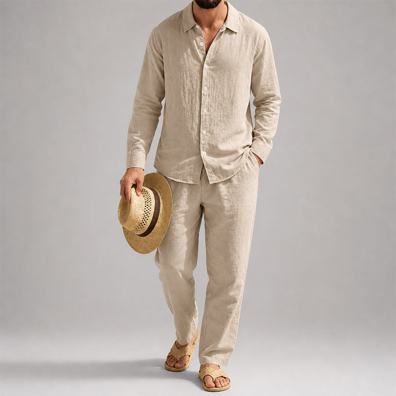 Travis | Men's Lightweight Comfort Fit Shirt and Pants Combo