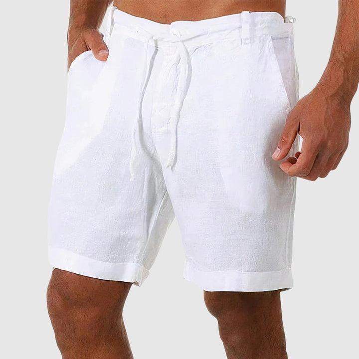Trevor | Men's Tailored Linen Drawstring Shorts