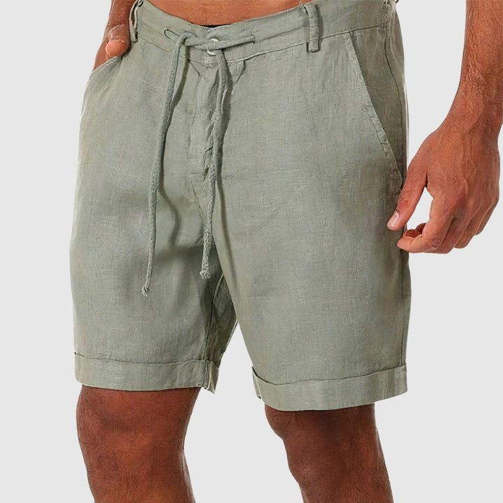 Trevor | Men's Tailored Linen Drawstring Shorts