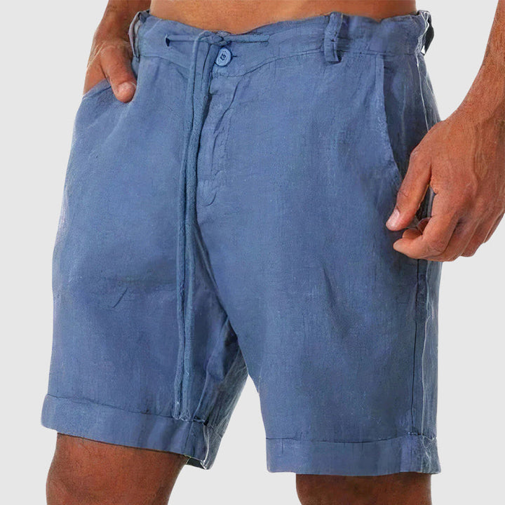 Trevor | Men's Tailored Linen Drawstring Shorts