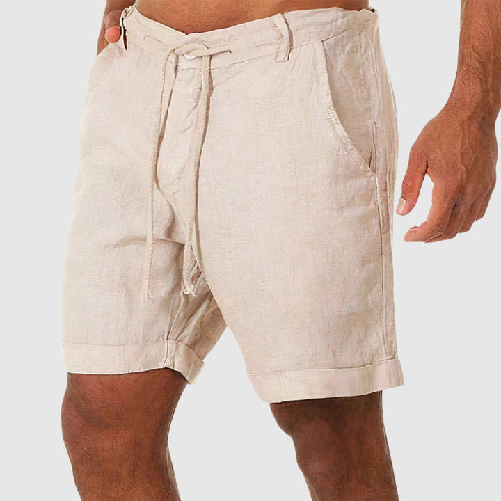 Trevor | Men's Tailored Linen Drawstring Shorts