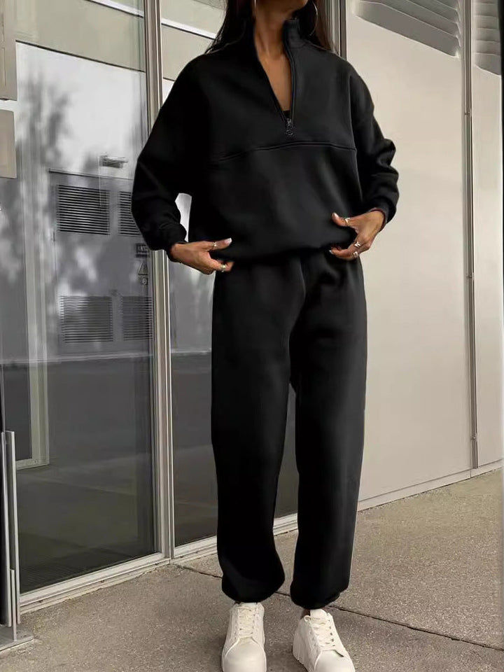 Women's Half-Zip Pullover and Jogger Pants Set