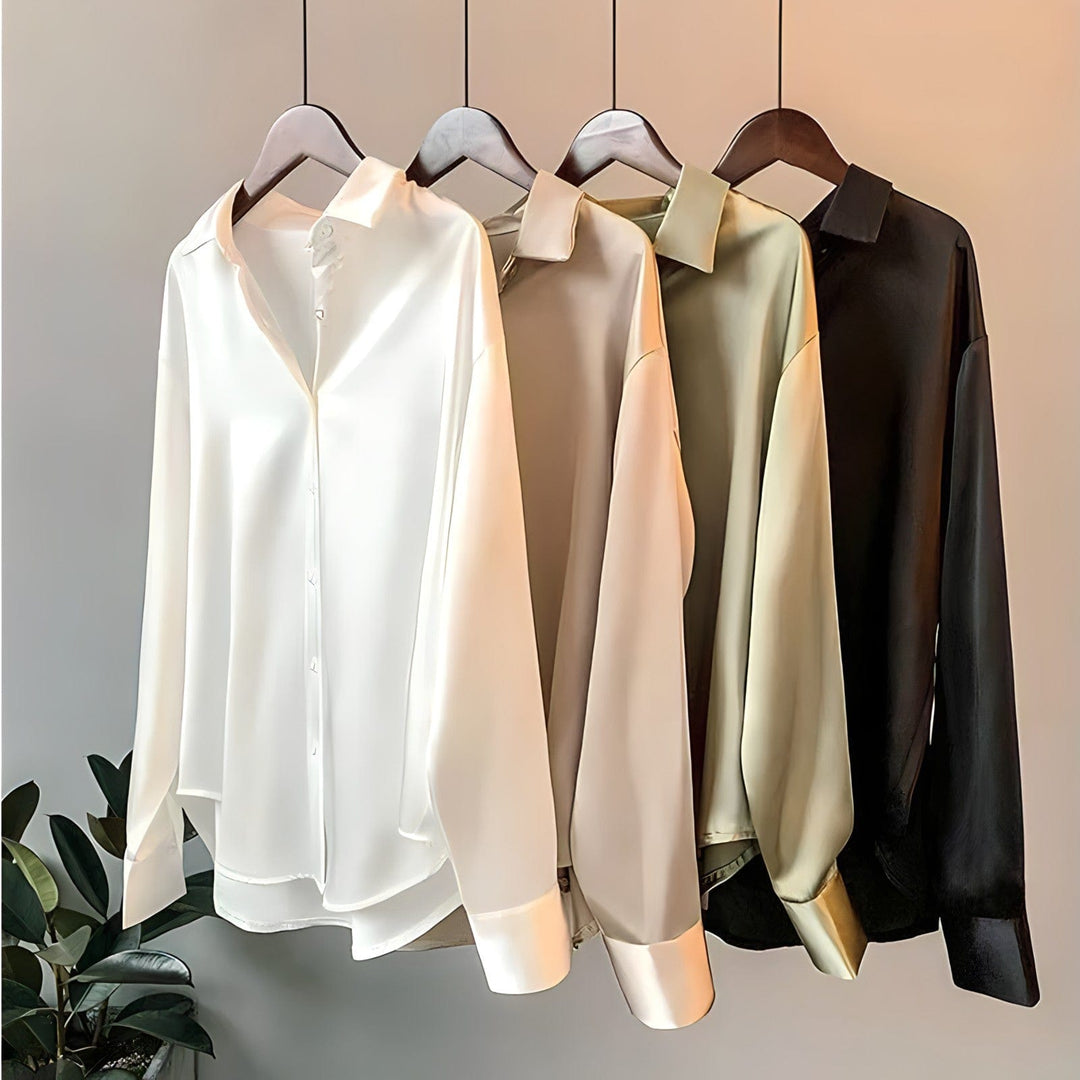 Angelica | Women's Versatile Satin-Finish Top