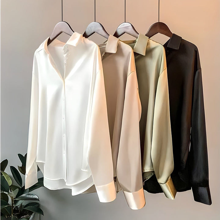 Angelica | Women's Versatile Satin-Finish Top