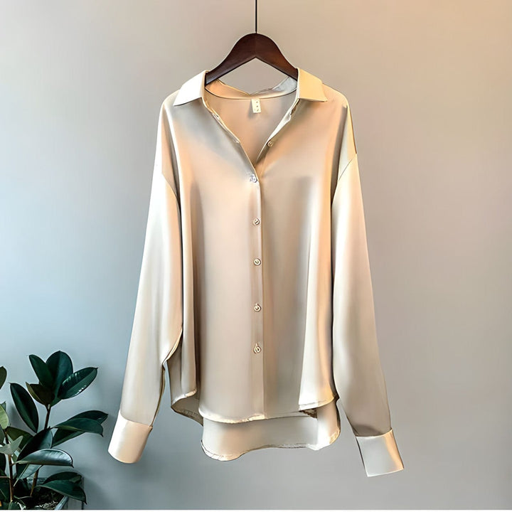 Angelica | Women's Versatile Satin-Finish Top