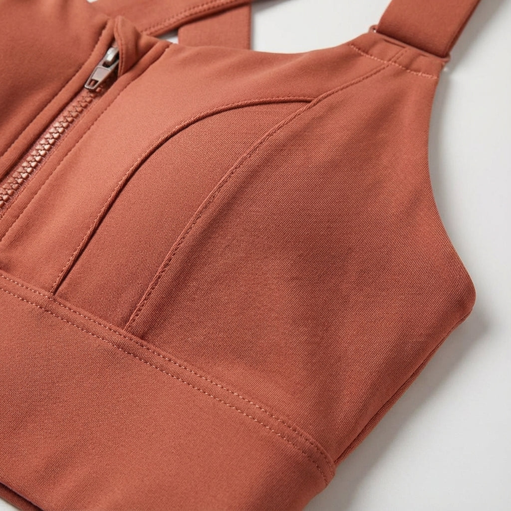 Phoebe | Women's Adjustable Sports Bra with Zip Closure
