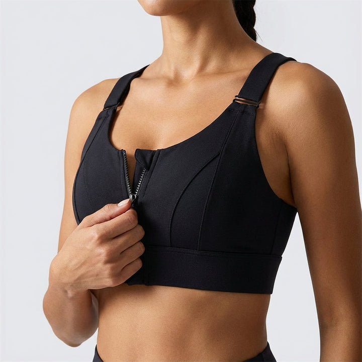 Phoebe | Women's Adjustable Sports Bra with Zip Closure