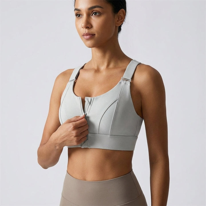 Phoebe | Women's Adjustable Sports Bra with Zip Closure