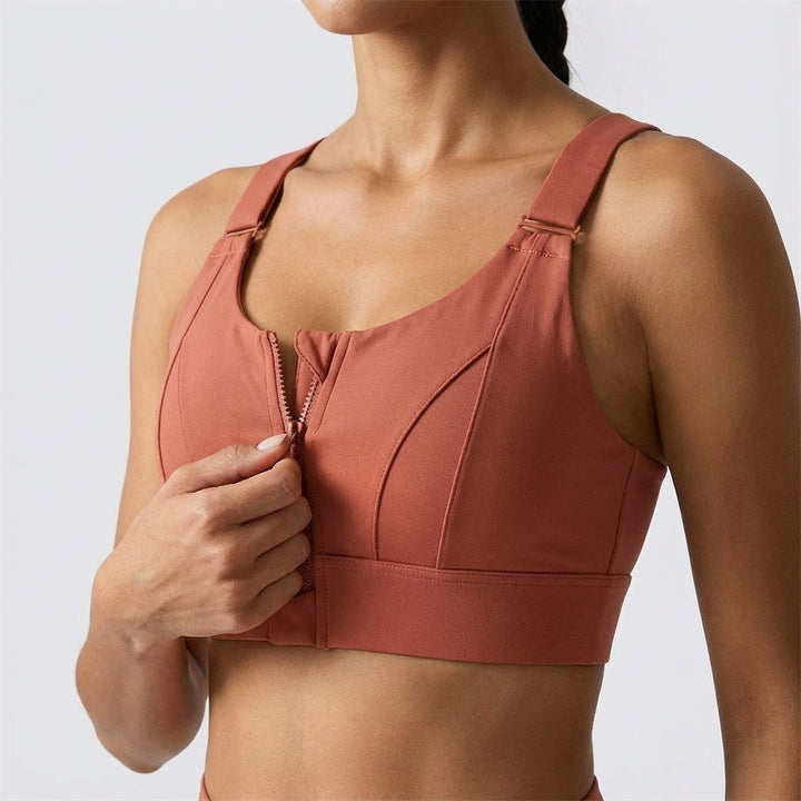 Phoebe | Women's Adjustable Sports Bra with Zip Closure