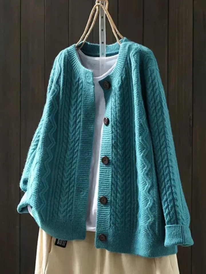 Women's Cozy Oversized Cable-Knit Cardigan