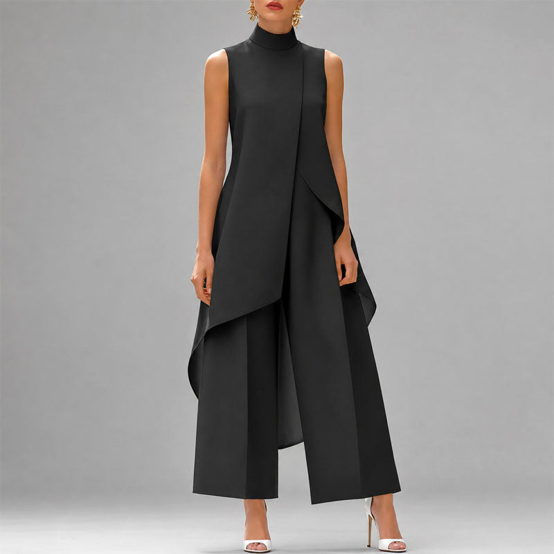 Wanda | Women's Asymmetrical Overlay Two-Piece Outfit
