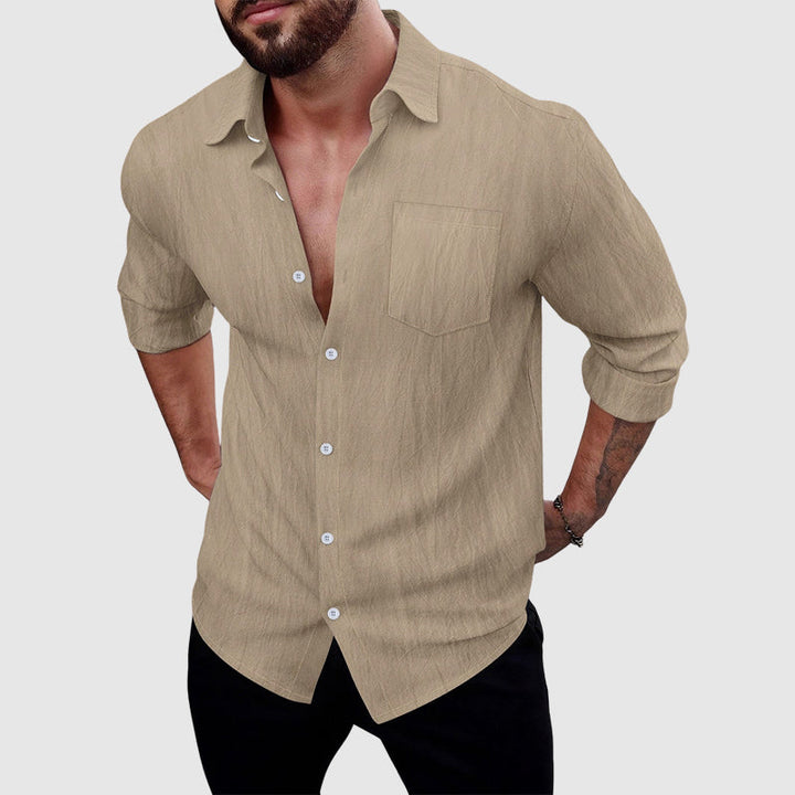 Weston | Men's Classic Linen Shirt with Pocket