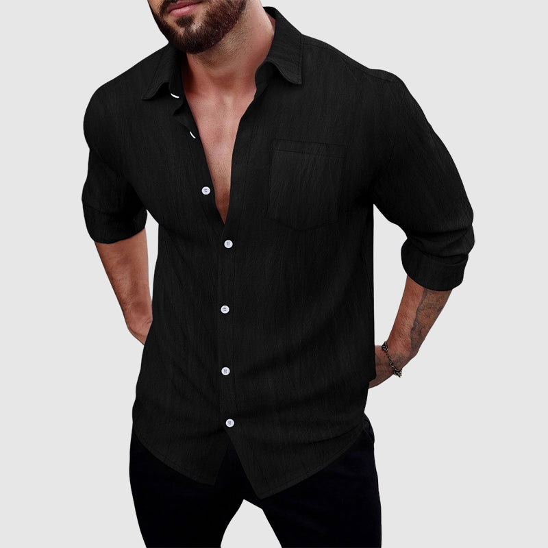 Weston | Men's Classic Linen Shirt with Pocket