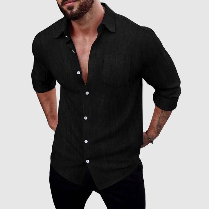 Weston | Men's Classic Linen Shirt with Pocket
