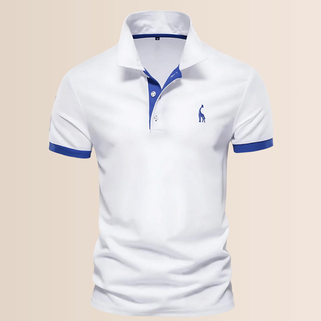 Men's Cotton Stand Collar Polo Shirt for Casual Wear