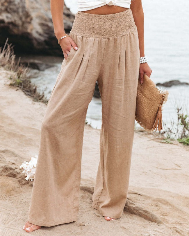 Sylvia | Women's Wide-Leg High-Waisted Summer Pants