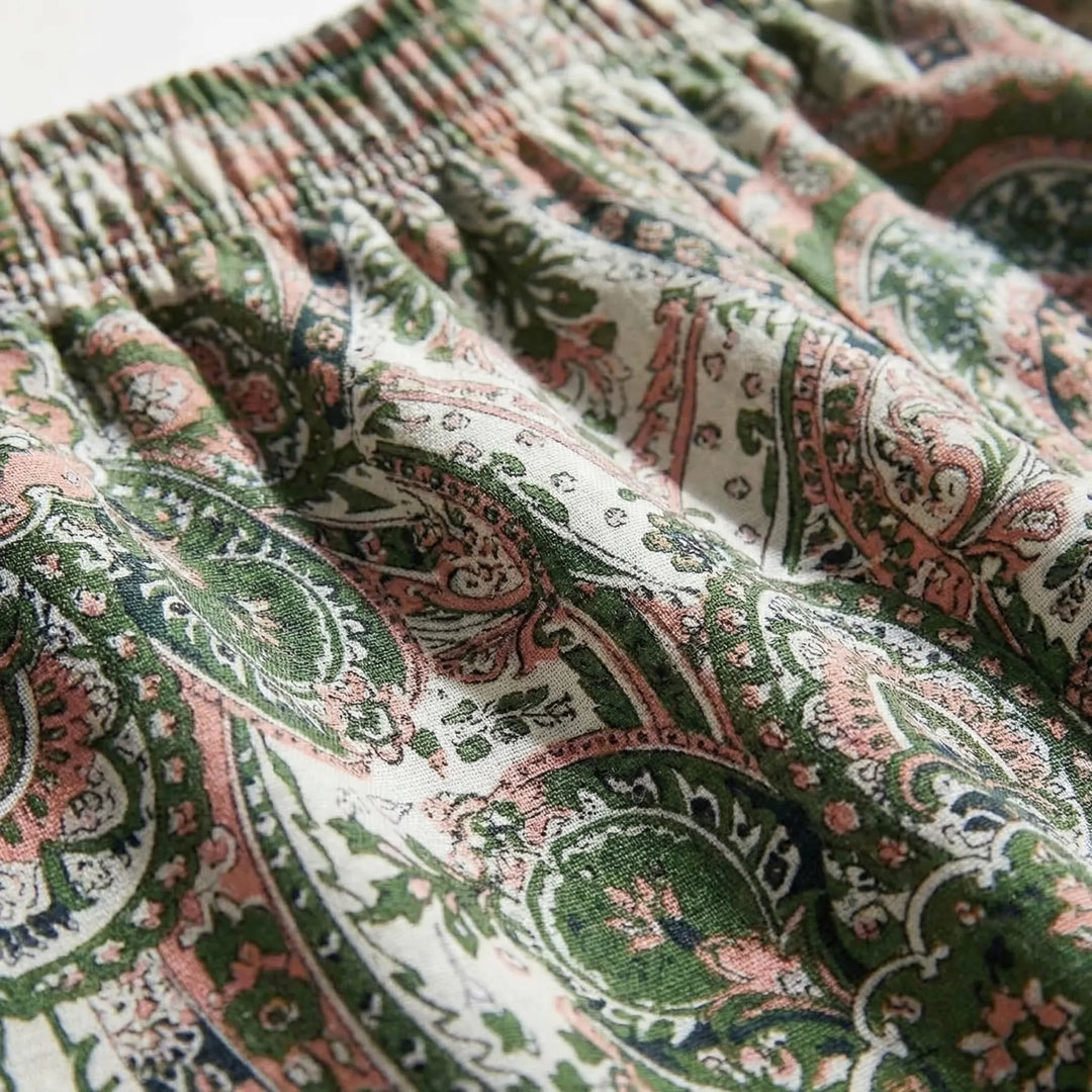 Hannah | Women's Wide-Leg Printed Boho Trousers
