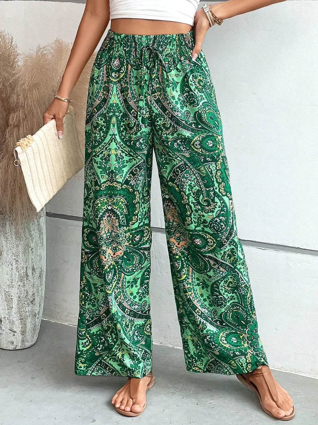 Hannah | Women's Wide-Leg Printed Boho Pants