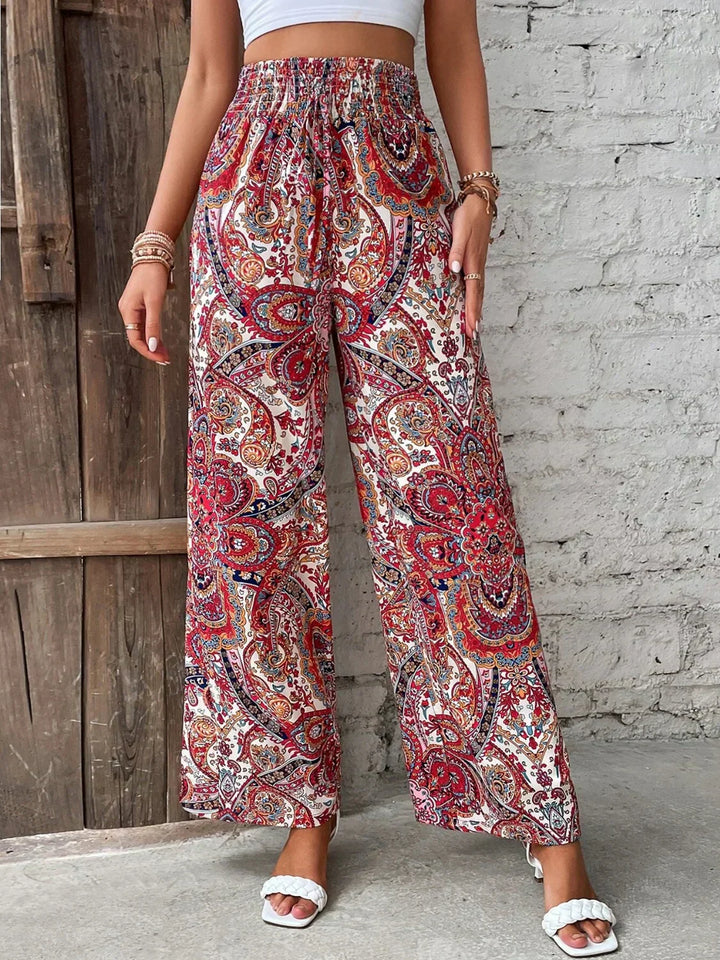 Hannah | Women's Wide-Leg Printed Boho Pants